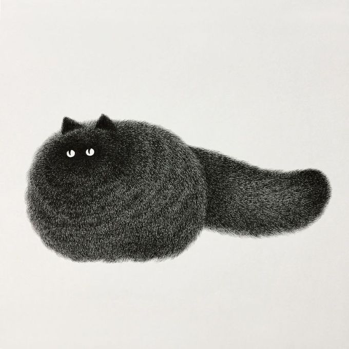 Фотография: Милая пушистость: обаятельные котики, нарисованные гелевой ручкой №10 - BigPicture.ru