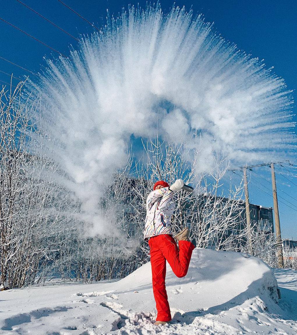 Фотография: #дубакчелленедж: 17 захватывающих фото и видео, демонстрирующих всю силу холода №10 - BigPicture.ru
