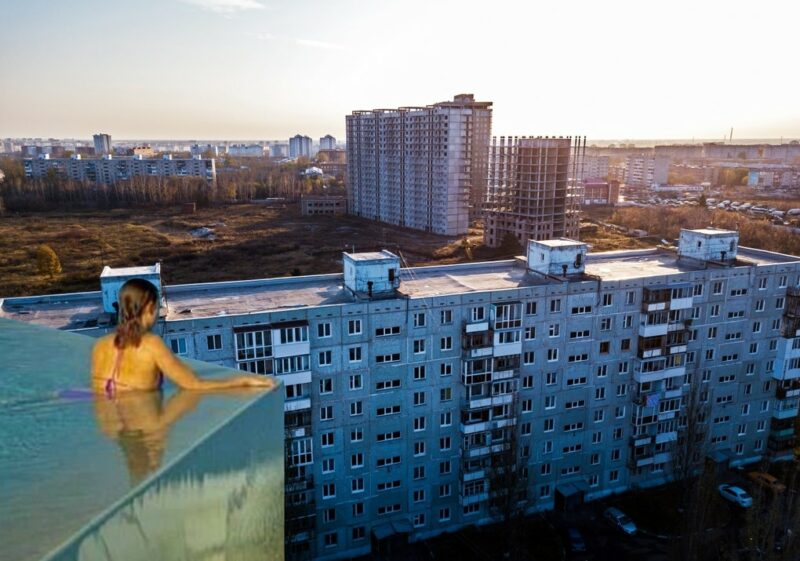 Фотография: Новый флешмоб Рунета: открытые бассейны с видом на русский трэш и не только №1 - BigPicture.ru