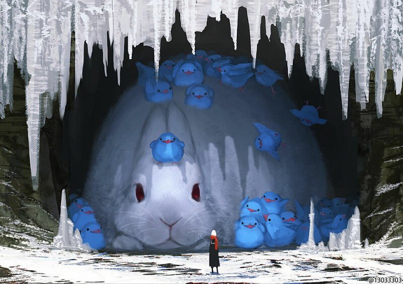 Фотография: Художница из Японии создала волшебный мир, наполненный теплом, добротой и огромными зверями №36 - BigPicture.ru