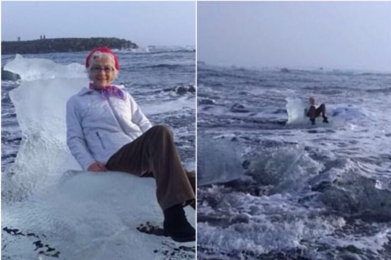 Фотография: Королева, потерявшая трон: бабушку отнесло на льдине в открытое море во время фотосессии №1 - BigPicture.ru