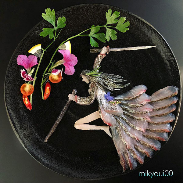 Фотография: Кулинарная живопись на тарелках: японский шеф-повар превращает рыбную нарезку в настоящие шедевры №8 - BigPicture.ru