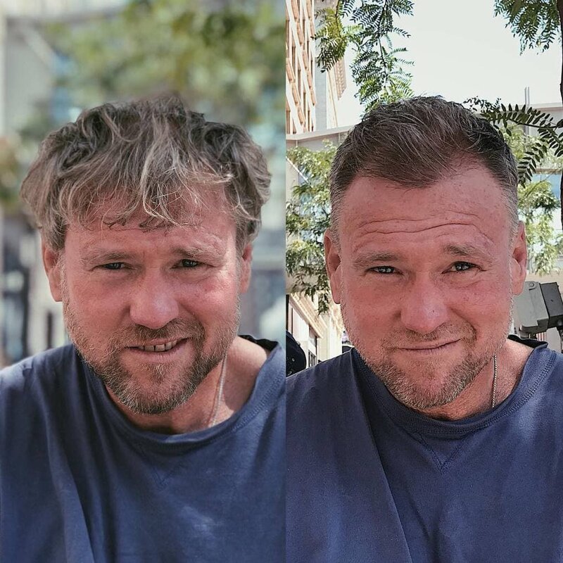 Фотография: Бесплатные стрижки бездомным: парикмахер превращает бродяг в настоящих красавцев №8 - BigPicture.ru