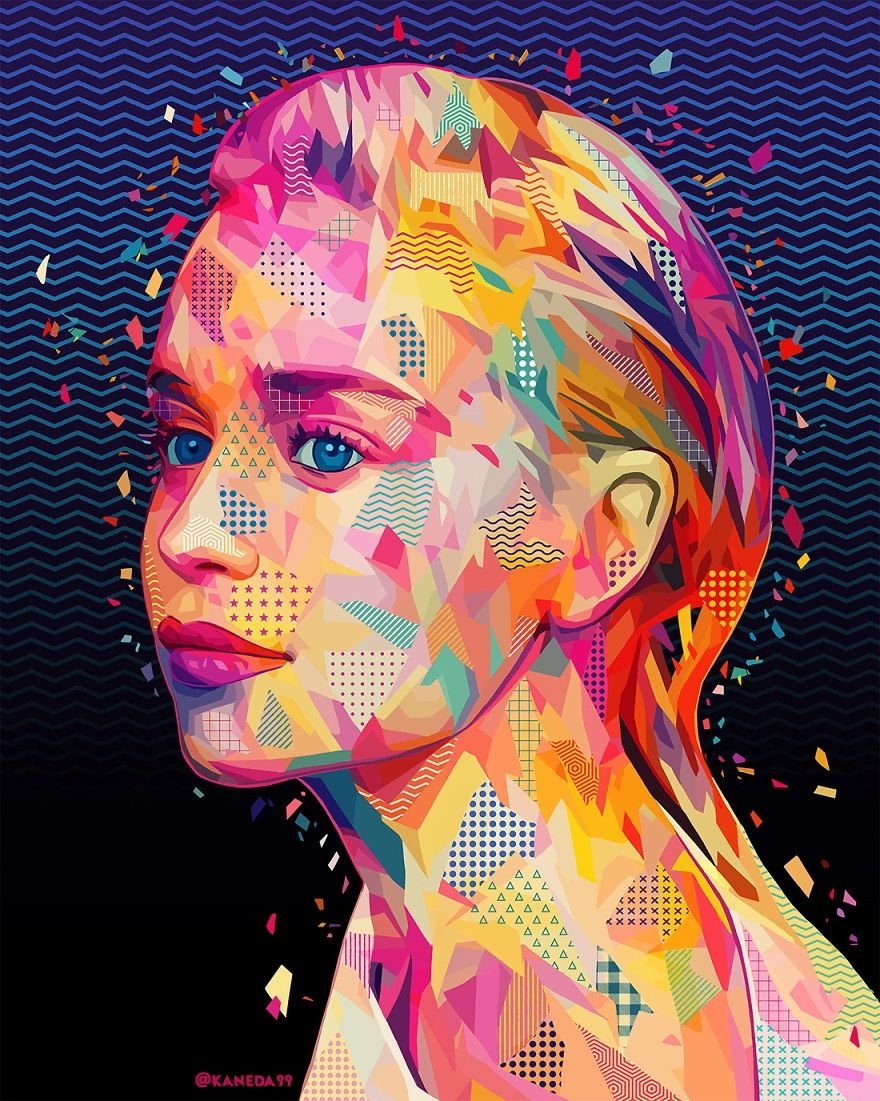 Фотография: Красочные абстрактные портреты звезд в стиле поп-арт №5 - BigPicture.ru
