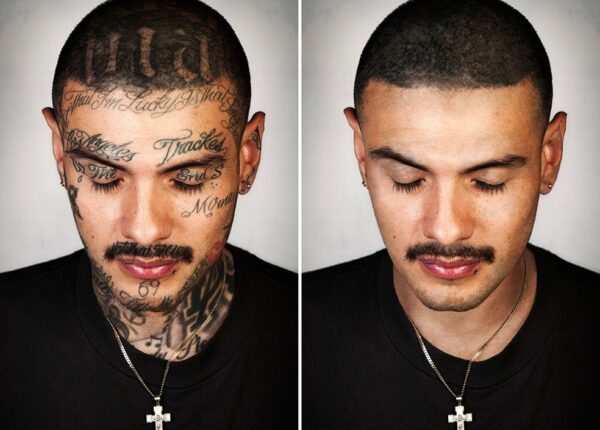 Ретушированные татуировки гангстеров: фотопроект Стива Бартона