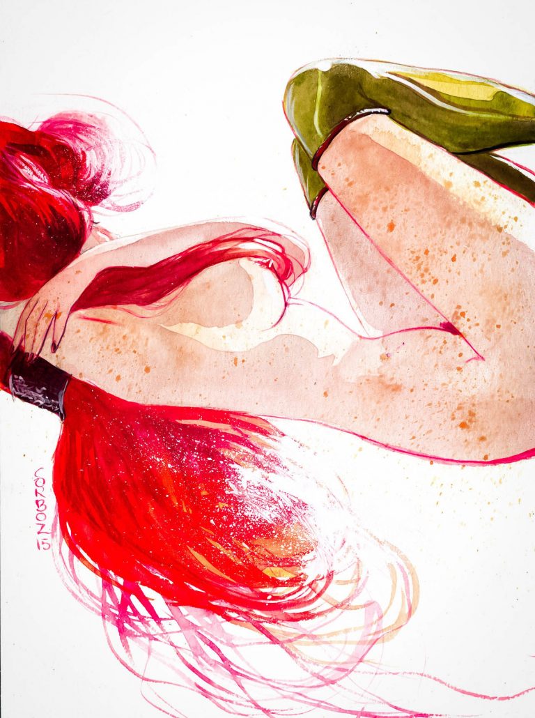 Фотография: Сексуальные француженки в акварелях художника Янника Корбо №18 - BigPicture.ru