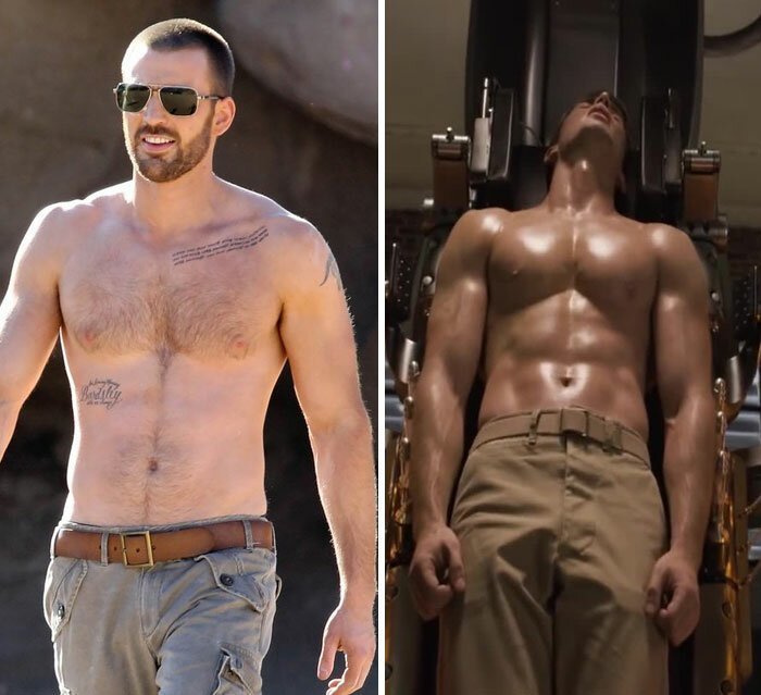 Фотография: 8 актеров до и после того, как их позвали сниматься в фильмах Marvel №5 - BigPicture.ru