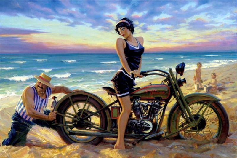 Фотография: Бог мото-арта Дэвид Уль и его красотки Harley-Davidson №9 - BigPicture.ru