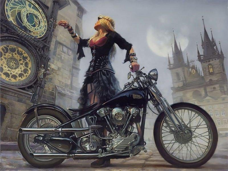 Фотография: Бог мото-арта Дэвид Уль и его красотки Harley-Davidson №17 - BigPicture.ru
