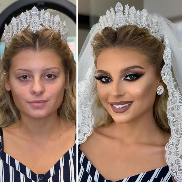 Фотография: 23 фото удивительных преображений невест после свадебного макияжа №6 - BigPicture.ru