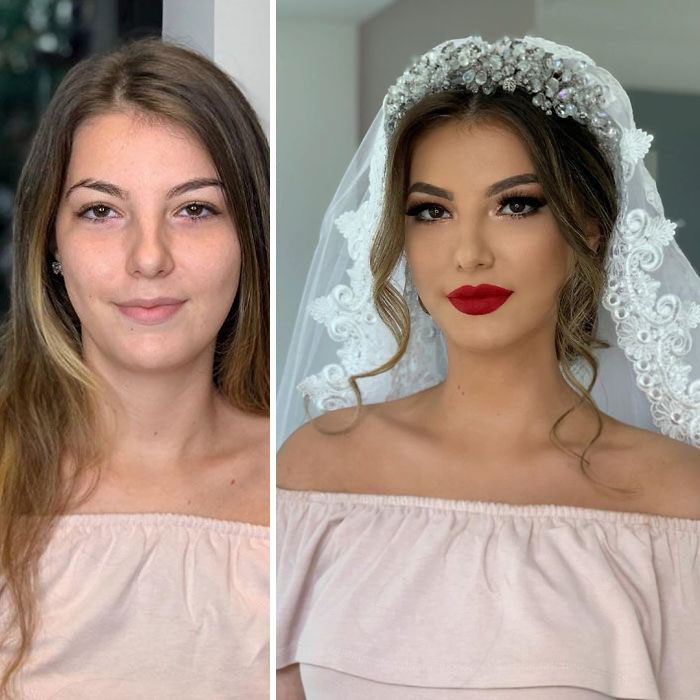 Фотография: 23 фото удивительных преображений невест после свадебного макияжа №21 - BigPicture.ru