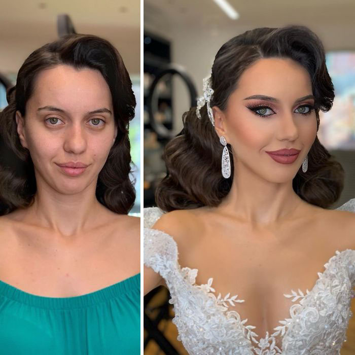 Фотография: 23 фото удивительных преображений невест после свадебного макияжа №2 - BigPicture.ru
