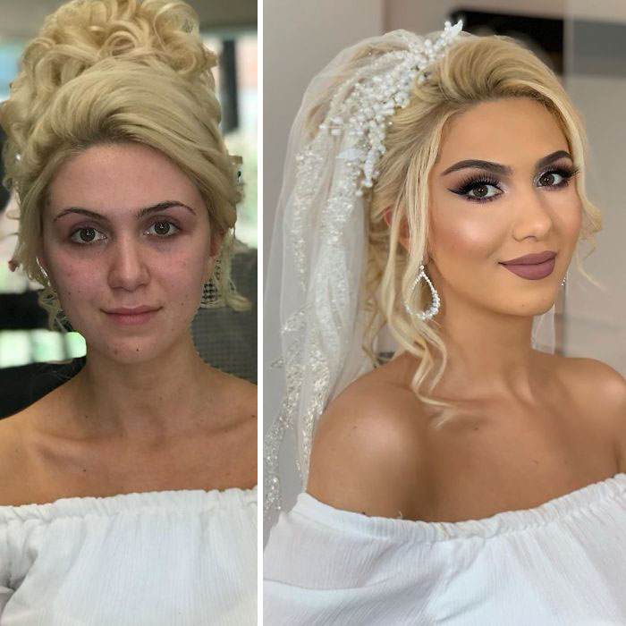 Фотография: 23 фото удивительных преображений невест после свадебного макияжа №19 - BigPicture.ru