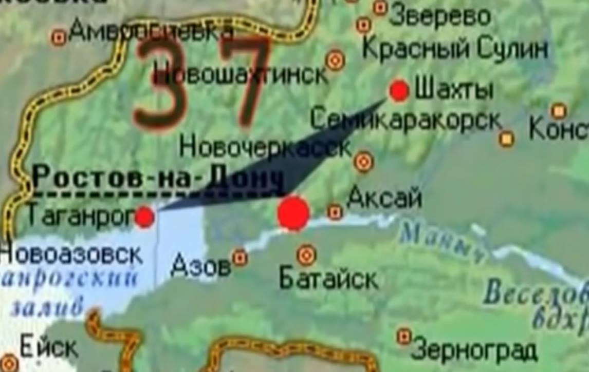 Карта Ростовского «треугольника смерти»