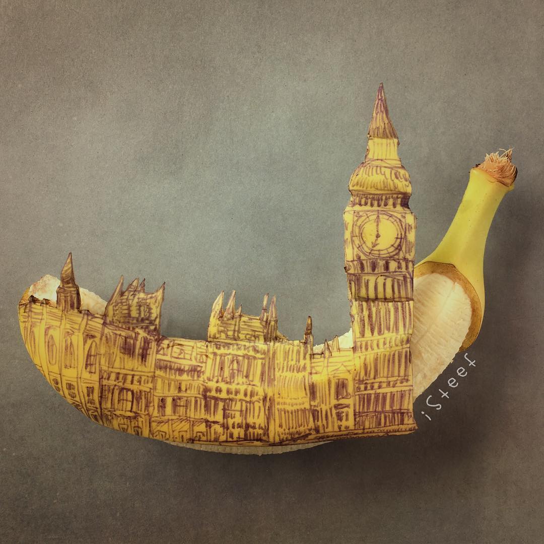 Фотография: Назло мрамору: скульптор отсекает лишнее от бананов №22 - BigPicture.ru