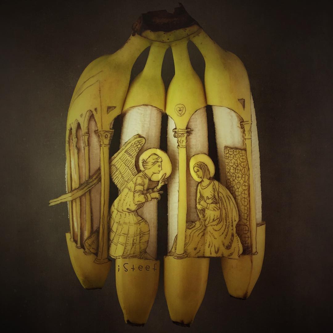 Фотография: Назло мрамору: скульптор отсекает лишнее от бананов №36 - BigPicture.ru