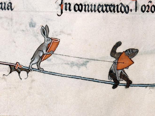 Фотография: 20 кроликов-убийц из средневековых книг. Почему именно этих зверьков рисовали такими злобными №21 - BigPicture.ru