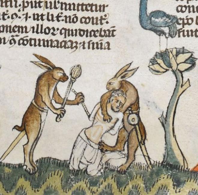 Фотография: 20 кроликов-убийц из средневековых книг. Почему именно этих зверьков рисовали такими злобными №2 - BigPicture.ru