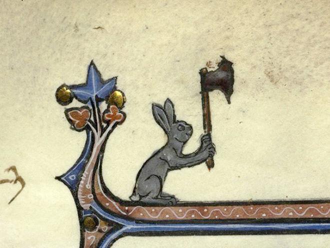 Фотография: 20 кроликов-убийц из средневековых книг. Почему именно этих зверьков рисовали такими злобными №20 - BigPicture.ru