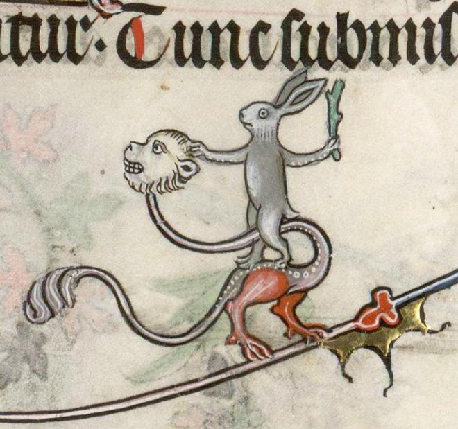 Фотография: 20 кроликов-убийц из средневековых книг. Почему именно этих зверьков рисовали такими злобными №11 - BigPicture.ru