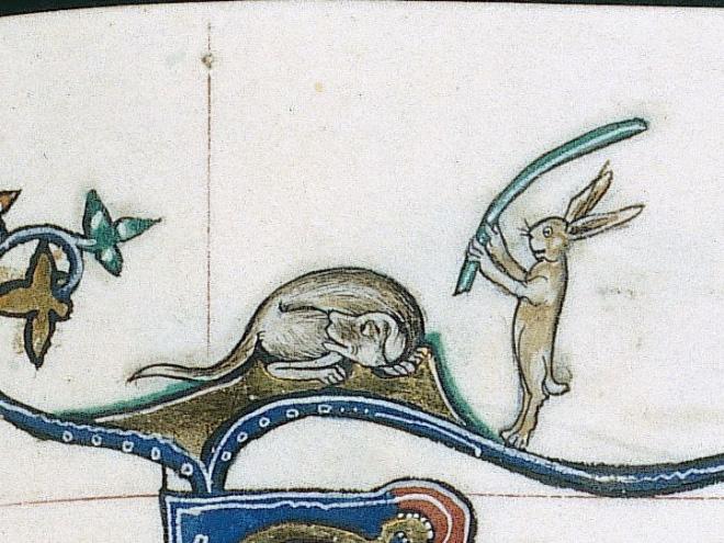 Фотография: 20 кроликов-убийц из средневековых книг. Почему именно этих зверьков рисовали такими злобными №8 - BigPicture.ru