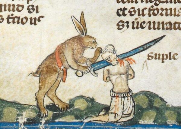 20 кроликов-убийц из средневековых книг. Почему именно этих зверьков рисовали такими злобными