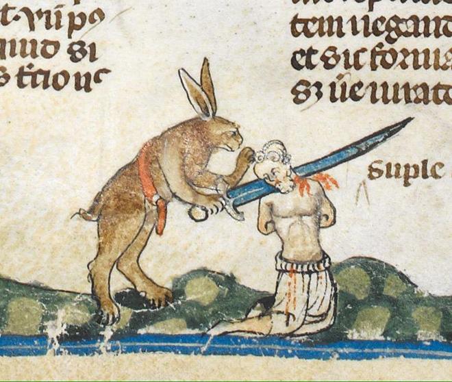 Фотография: 20 кроликов-убийц из средневековых книг. Почему именно этих зверьков рисовали такими злобными №3 - BigPicture.ru