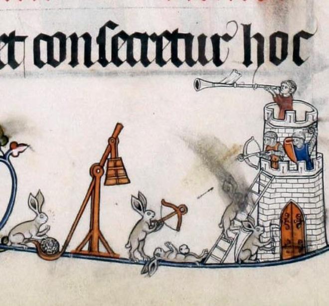 Фотография: 20 кроликов-убийц из средневековых книг. Почему именно этих зверьков рисовали такими злобными №14 - BigPicture.ru