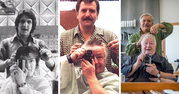 Фотография: Поход к парикмахеру длиною в жизнь: британец почти полвека делает вот такие селфи №1 - BigPicture.ru