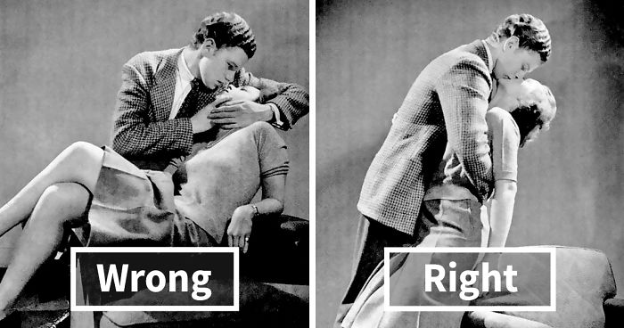 Фотография: Редакция журнала LIFE 1940-х годов учит, как правильно целоваться №1 - BigPicture.ru