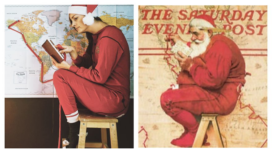 Фотография: Фотограф воссоздала старые рождественские открытки по-новому №6 - BigPicture.ru