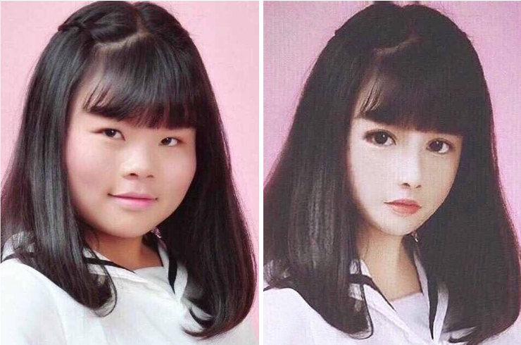 Фотография: 11 фото азиатских девушек до и после FaceTune №9 - BigPicture.ru