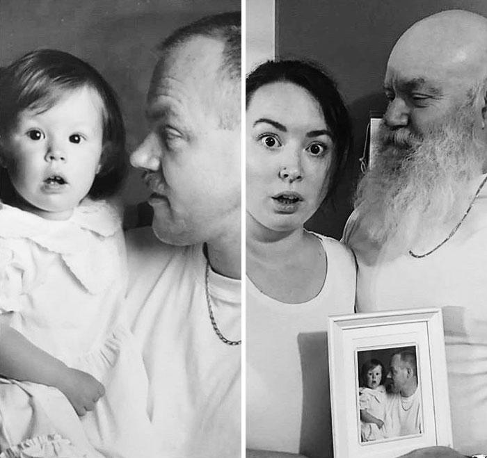 Фотография: 25 семейных снимков, которые воссоздали спустя много лет №7 - BigPicture.ru