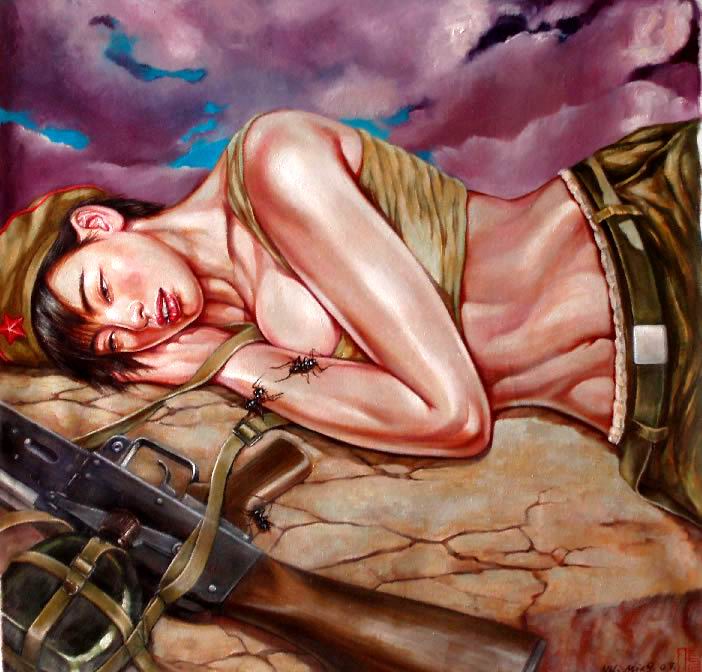 Фотография: Девушки в армии Китая: сексуальная живопись Ху Минь №6 - BigPicture.ru