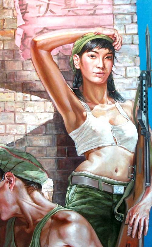 Фотография: Девушки в армии Китая: сексуальная живопись Ху Минь №13 - BigPicture.ru