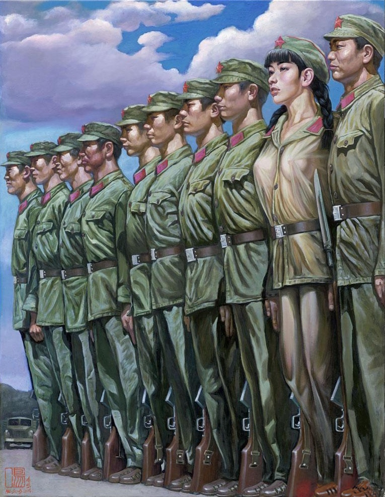 Фотография: Девушки в армии Китая: сексуальная живопись Ху Минь №22 - BigPicture.ru