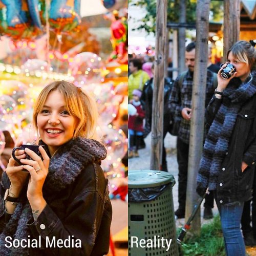 Фотография: 30 коллажей про то, что  происходит за кулисами идеальных фото из соцсетей №13 - BigPicture.ru
