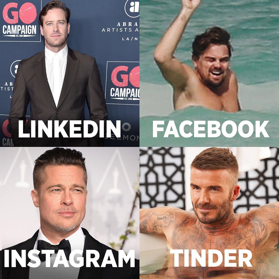 Фотография: Как выглядят люди в разных соцсетях: все сравнивают свои фото в LinkedIn, Facebook, Instagram и Tinder №3 - BigPicture.ru