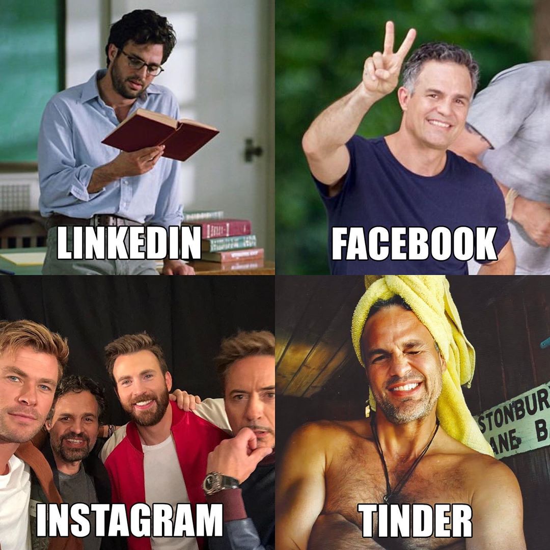 Фотография: Как выглядят люди в разных соцсетях: все сравнивают свои фото в LinkedIn, Facebook, Instagram и Tinder №5 - BigPicture.ru