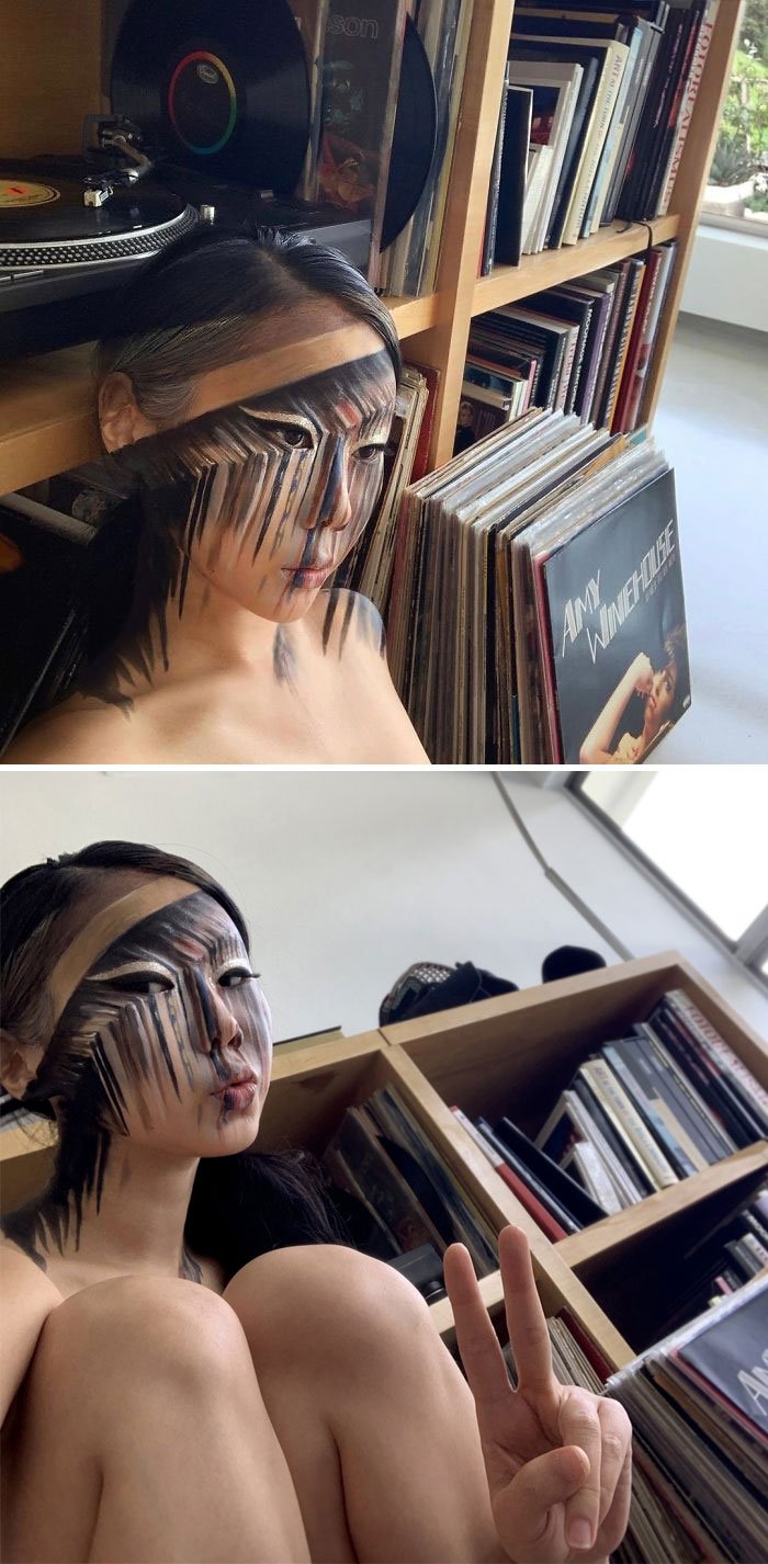 Фотография: Обман на лицо: Кореянка рисует умопомрачительные оптические иллюзии №10 - BigPicture.ru