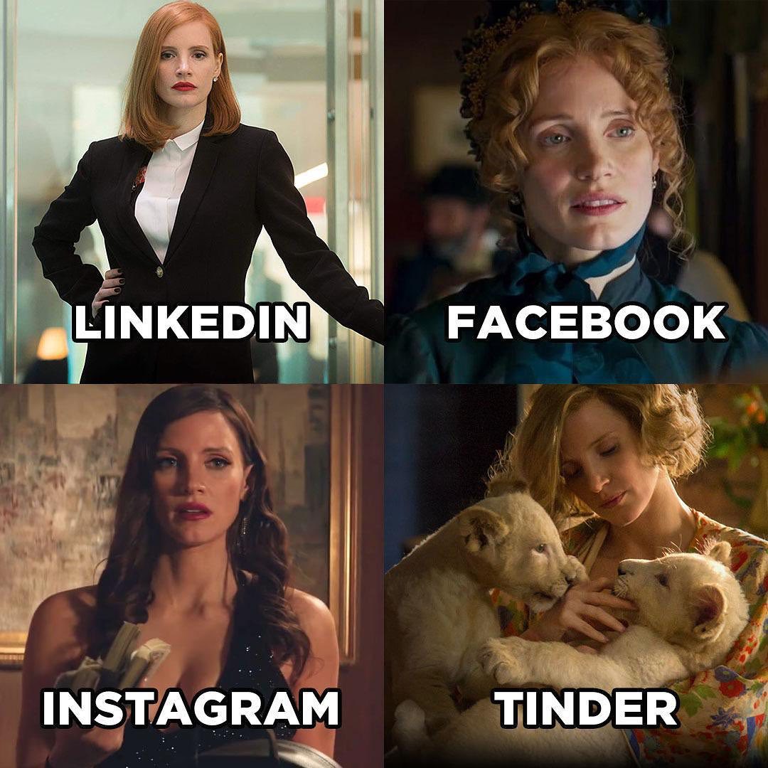 Фотография: Как выглядят люди в разных соцсетях: все сравнивают свои фото в LinkedIn, Facebook, Instagram и Tinder №7 - BigPicture.ru