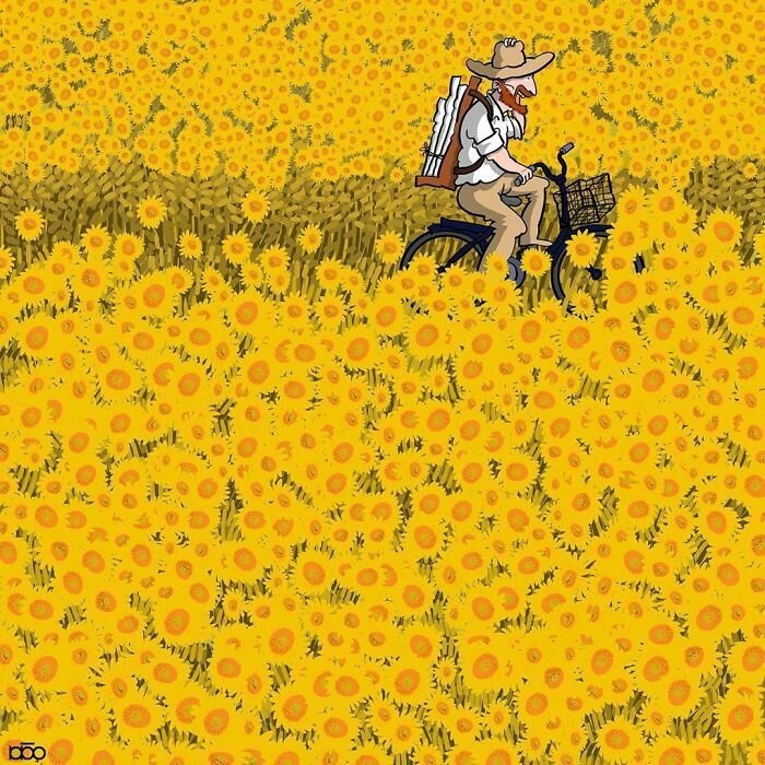 Фотография: Художник нарисовал, какой он видит жизнь Ван Гога №9 - BigPicture.ru