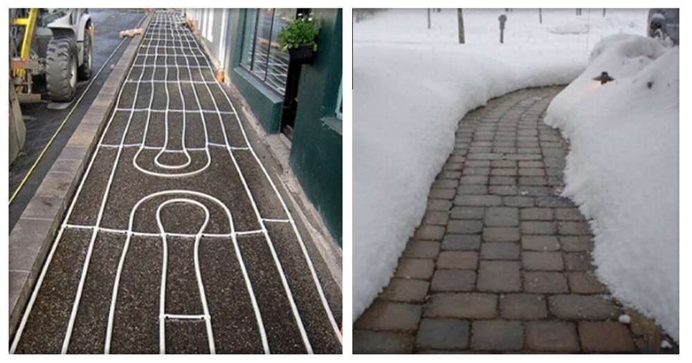 Фотография: Как устроены тротуары с подогревом в Исландии №1 - BigPicture.ru