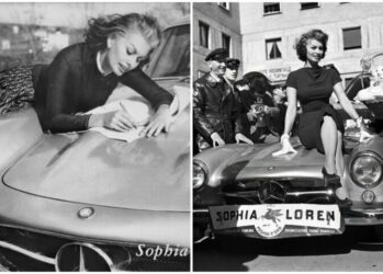 Роскошная Софи Лорен и ее Mercedes-Benz 300SL
