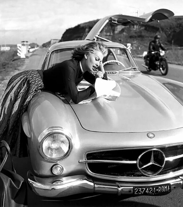 Фотография: Роскошная Софи Лорен и ее Mercedes-Benz 300SL №15 - BigPicture.ru