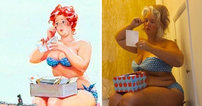 Фотография: Роскошная Хильда в современной трактовке: женщина воссоздала образы известной пин-ап толстушки из 50-х №1 - BigPicture.ru