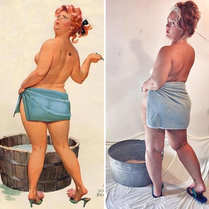 Фотография: Роскошная Хильда в современной трактовке: женщина воссоздала образы известной пин-ап толстушки из 50-х №20 - BigPicture.ru