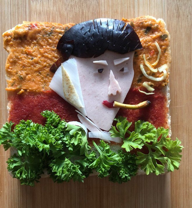 Фотография: Не бутер, а шедевр! В Twitter воссоздали знаменитые картины из еды №4 - BigPicture.ru