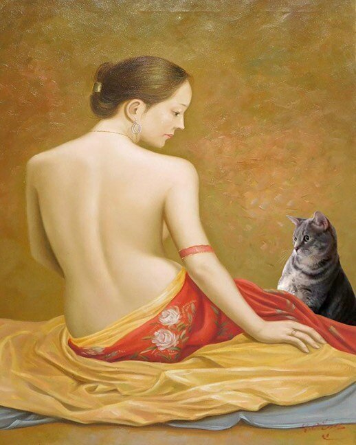 Фотография: Художница сделала картины старых мастеров еще лучше, добавив туда кошек №27 - BigPicture.ru