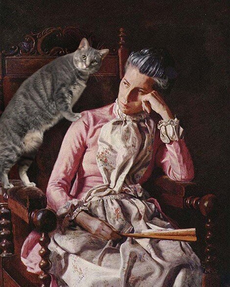 Фотография: Художница сделала картины старых мастеров еще лучше, добавив туда кошек №41 - BigPicture.ru